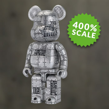 Steampunk Be@rbrick 400% Iron Bright (Special Edition) by Royal 