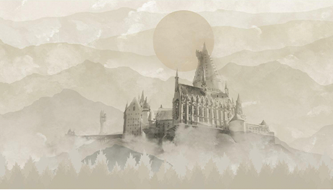 RoomMates Harry Potter Hogwarts Castle Wallpaper Mural Mural