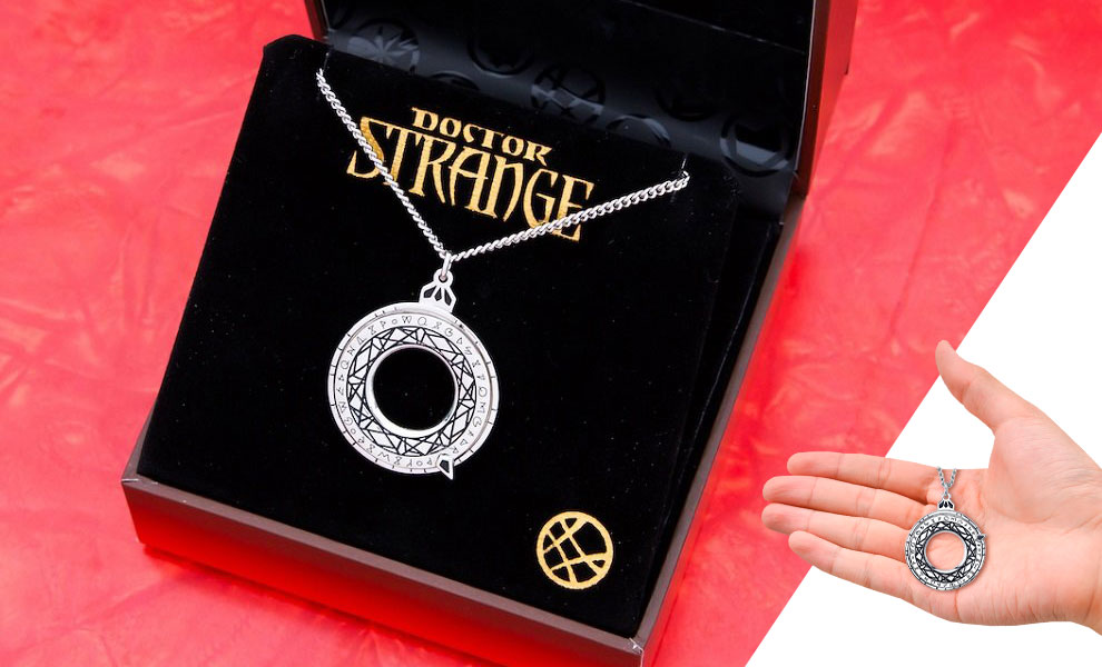 Gallery Feature Image of Doctor Strange Rotating Spell Medallion Necklace Jewelry - Click to open image gallery