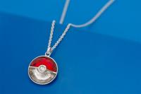 Gallery Image of Crystal Poke Ball Necklace Jewelry