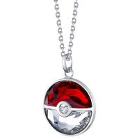 Gallery Image of Crystal Poke Ball Necklace Jewelry