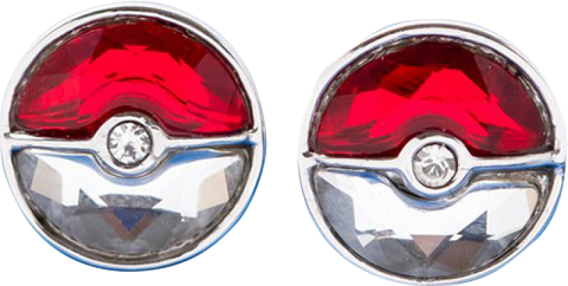 Crystal Poke Ball Stud Earrings Jewelry by RockLove