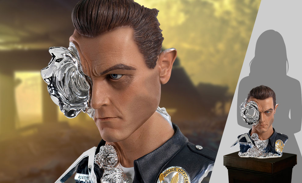 Gallery Feature Image of T-1000 Art Mask Life-Size Bust - Click to open image gallery