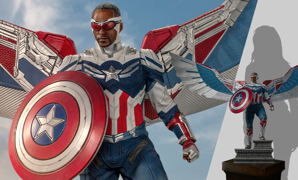 Gallery Feature Image of Captain America Sam Wilson (Open Wings Version) Statue - Click to open image gallery