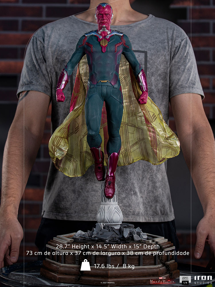 IRON STUDIOS : WandaVision Disney+ TV Series - Vision 1/4 Scale Legacy Replica Statue Vision_marvel_gallery_617b31990bfda