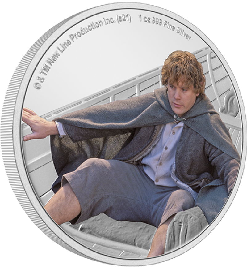 Samwise Gamgee 1oz Silver Coin Silver Collectible by New Zealand Mint