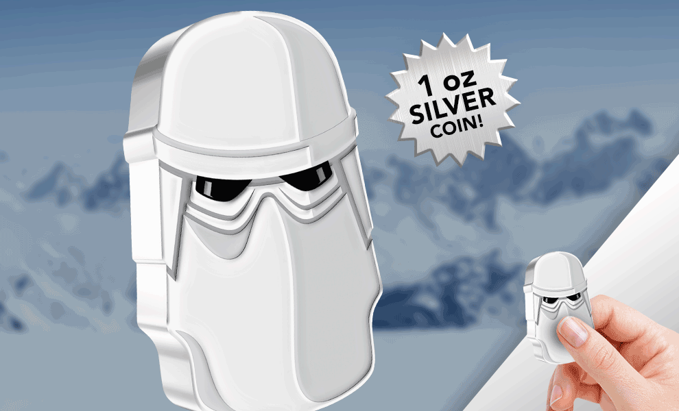 Gallery Feature Image of Imperial Snow Trooper 1oz Silver Coin Silver Collectible - Click to open image gallery