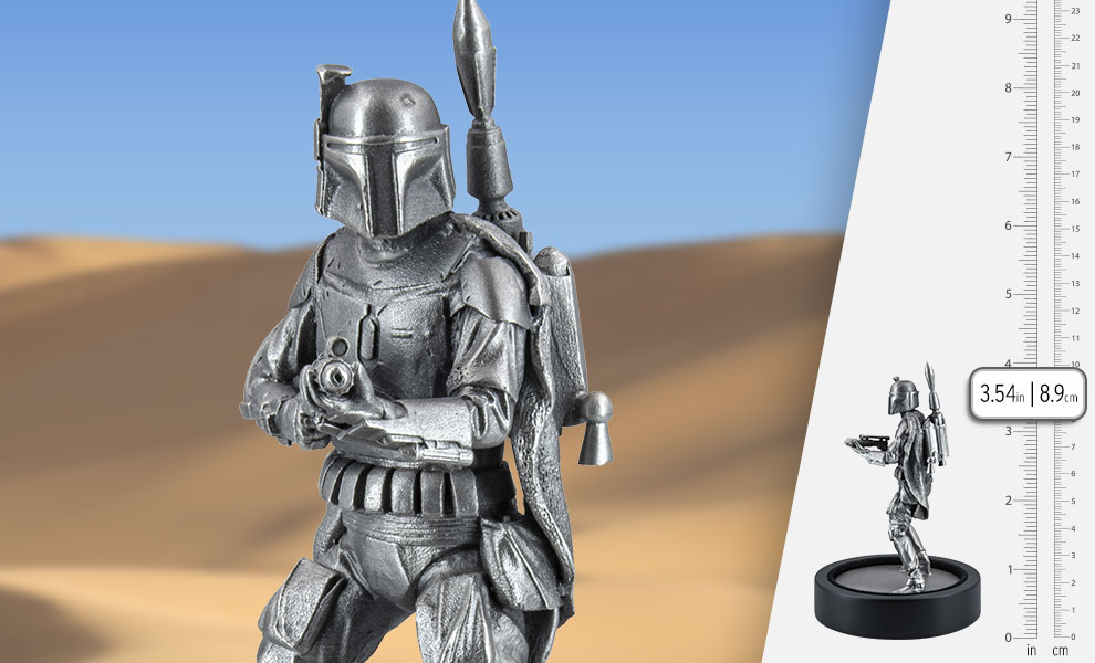 Boba Fett Silver Miniature Star Wars Silver Collectible