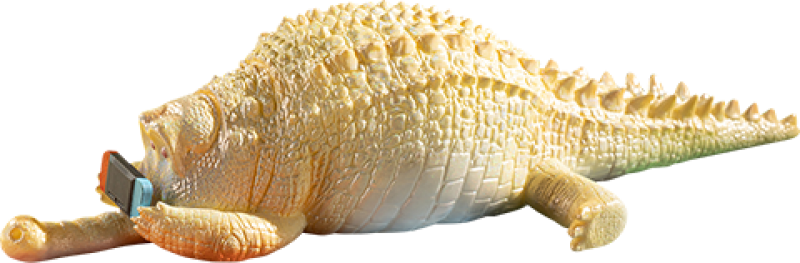 Crawling Crocodile (Pineapple) Figurine by Manas SUM