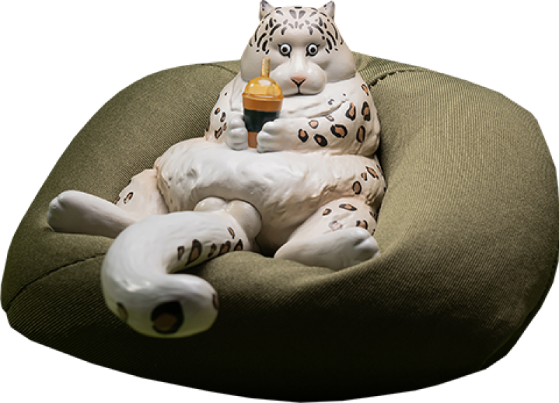 Snow Leopard Figurine by Manas SUM