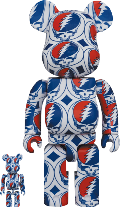 Be@rbrick Grateful Dead (Steal Your Face) 100％ and 400％ Set
