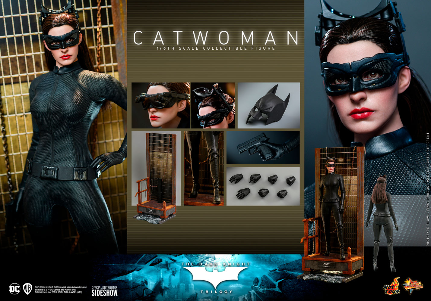 Sideshow 1/6th Catwoman Whip Diamond Model 12‘’ Soldier Figure Toys Accessories 