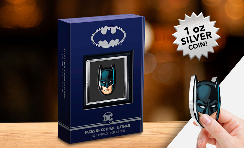 Gallery Feature Image of Batman 1oz Silver Coin Silver Collectible - Click to open image gallery