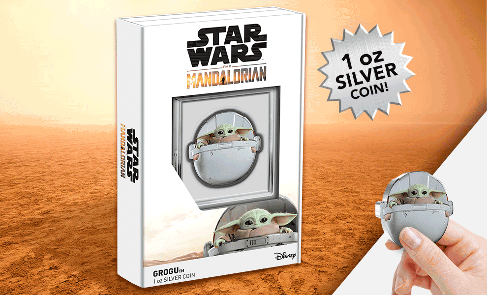 Grogu 1oz Silver Coin Star Wars Silver Collectible