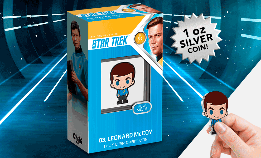 Leonard McCoy 1oz Silver Coin Star Trek Silver Collectible