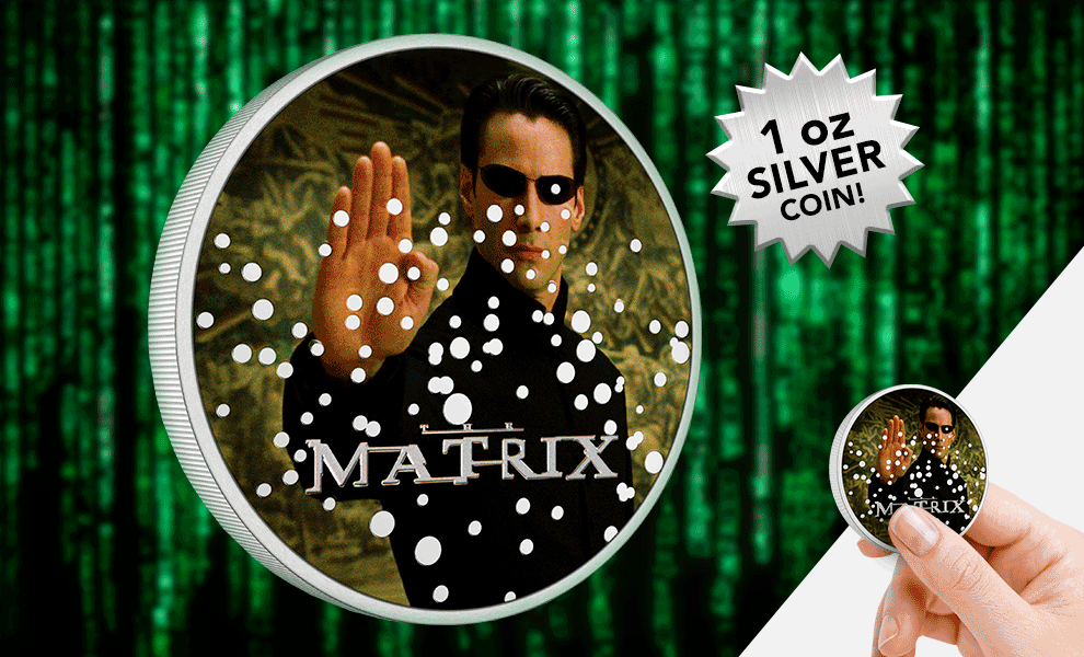Gallery Feature Image of The Matrix 1oz Silver Coin Silver Collectible - Click to open image gallery