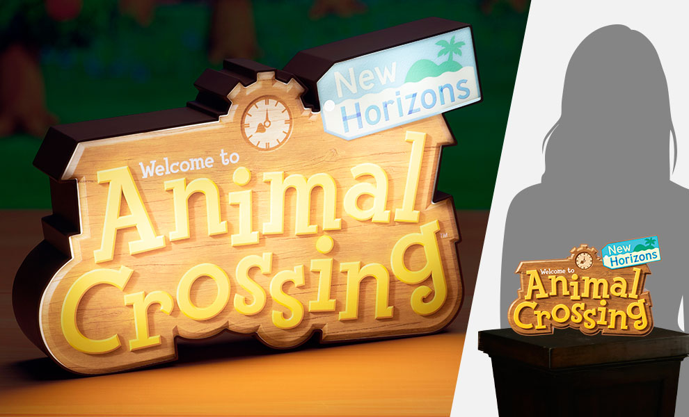 Gallery Feature Image of Animal Crossing: New Horizons Logo Light Collectible Lamp - Click to open image gallery