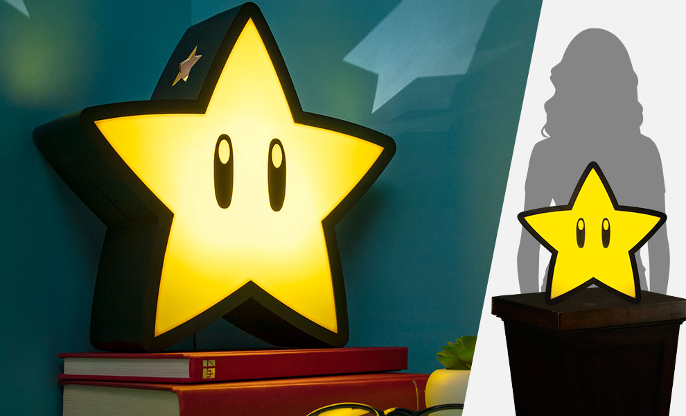 Gallery Feature Image of Super Mario Super Star Projection Light Collectible Lamp - Click to open image gallery