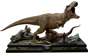 T-Rex & Carnotaurus Statue