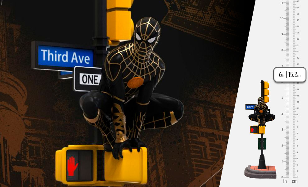 Gallery Feature Image of Spider-Man (Black & Gold Suit) D-Stage Statue - Click to open image gallery