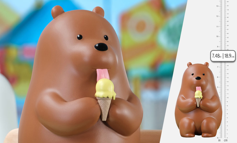Gallery Feature Image of We Bare Bears Ice Cream Lover (Grizzly Version) Vinyl Collectible - Click to open image gallery