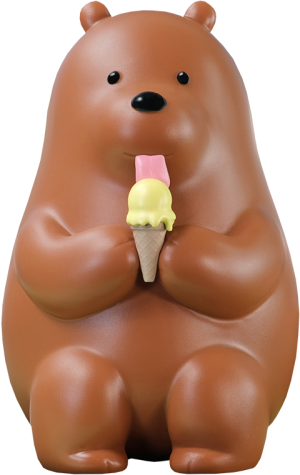 We Bare Bears Ice Cream Lover (Grizzly Version) Vinyl Collectible