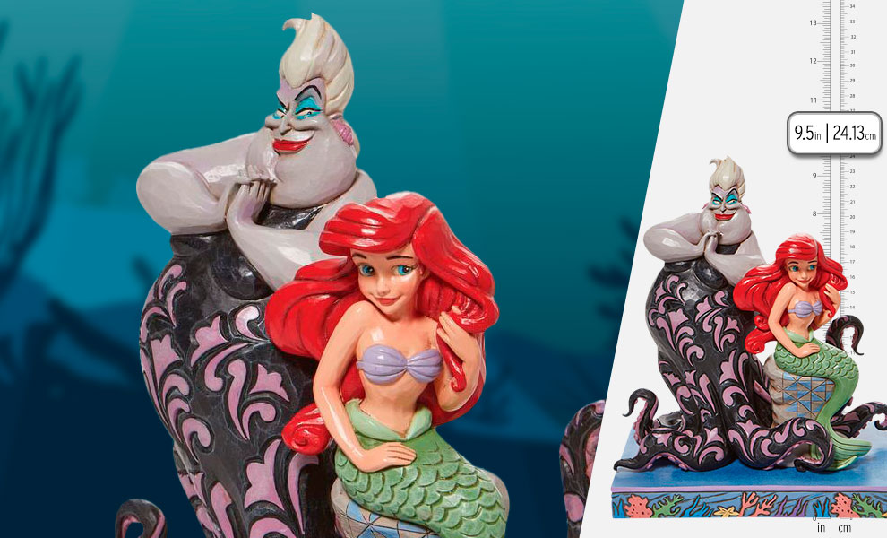 Disney The Little Mermaid Display Crystal Ariel And Ursula Gift 