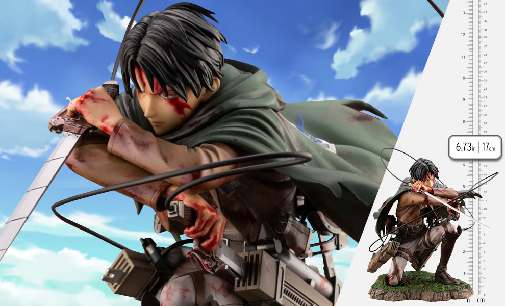 Estátua Levi Ackerman Fortitude Version: Ataque dos Titãs Ataque dos Titãs Attack on Titan Shingeki no Kyojin - Art FX - Anime Mangá - MKP - Toyshow Tudo de Marvel DC Netflix
