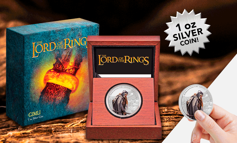 Gimli 1oz Silver Coin The Lord of the Rings Silver Collectible