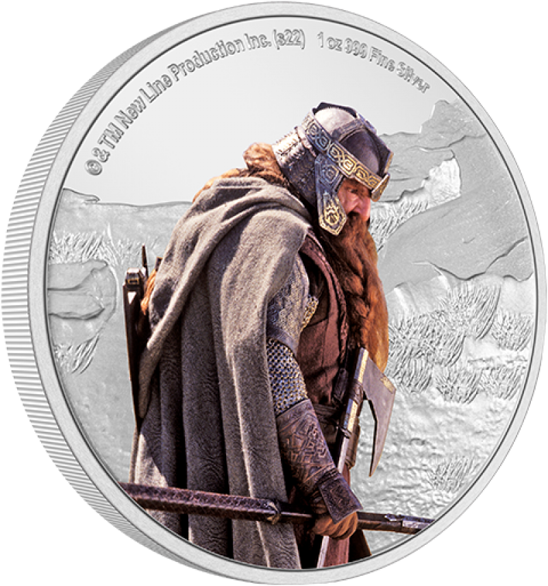 Gimli 1oz Silver Coin Silver Collectible by New Zealand Mint