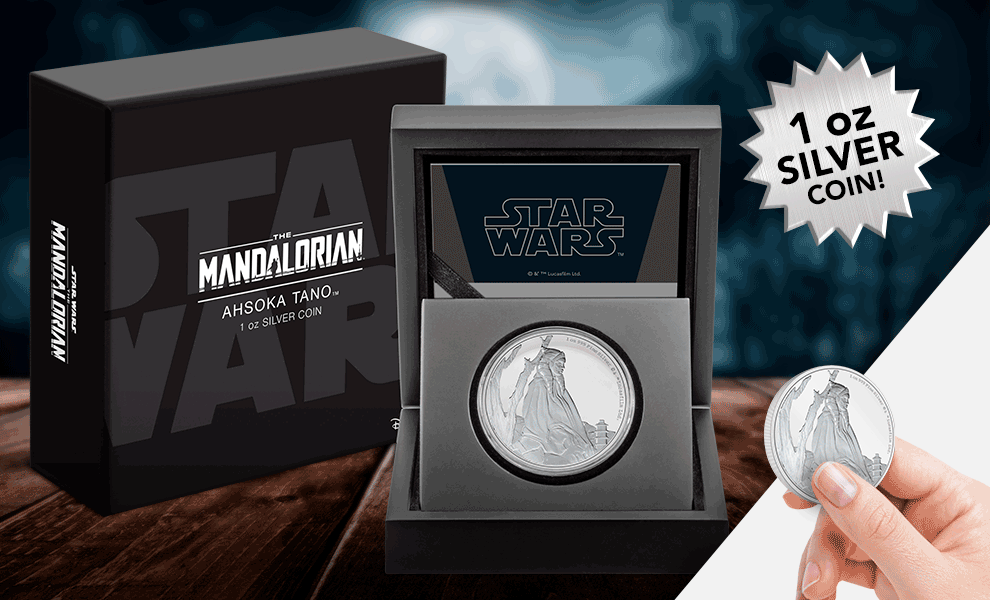 Gallery Feature Image of Ahsoka Tano 1oz Silver Coin Silver Collectible - Click to open image gallery