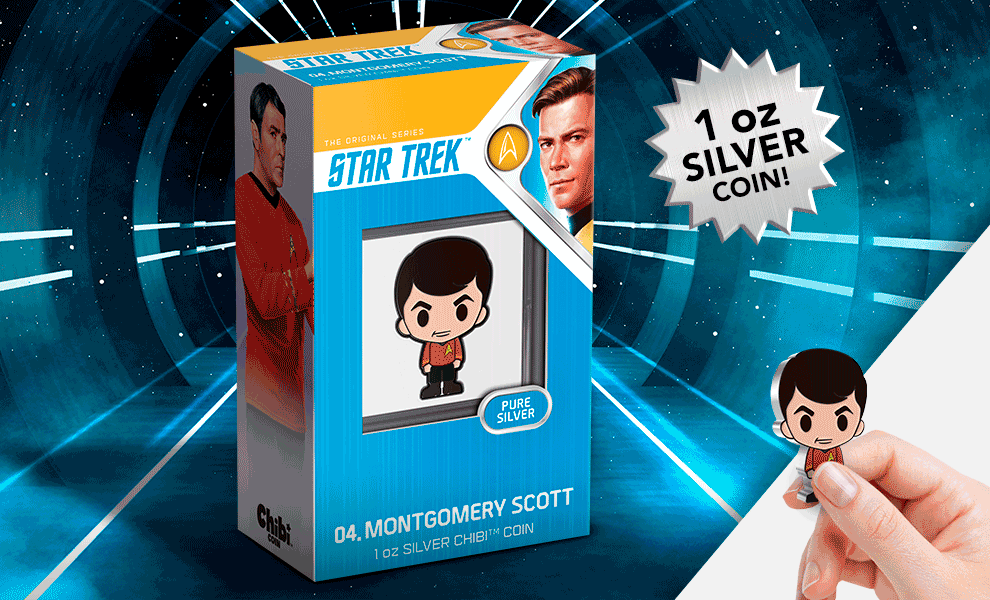 Montgomery Scott 1oz Silver Coin Star Trek Silver Collectible