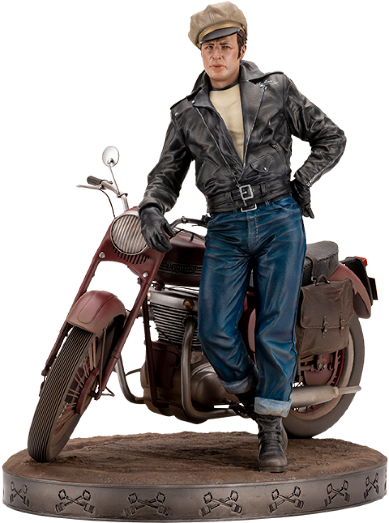 Marlon Brando With Bike Statue