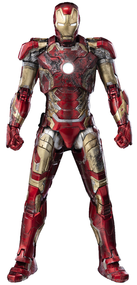 Threezero DLX Iron Man Mark 43 (Battle Damage) Collectible Figure