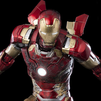 DLX Iron Man Mark 43 Battle Damage Collectible Figure by
