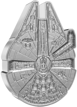 Millennium Falcon 3oz Silver Coin Silver Collectible