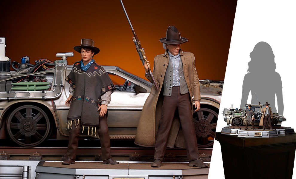 Gallery Feature Image of DeLorean III Full Set 1:10 Scale Statue - Click to open image gallery