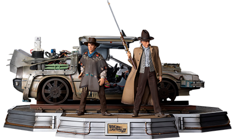 DeLorean III Full Set 1:10 Scale Statue by Iron Studios