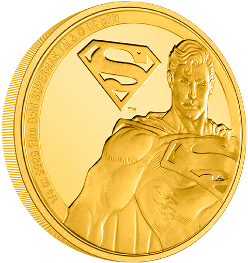 Superman Classic 1/4oz Gold Coin Gold Collectible by New Zealand Mint