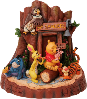 Pooh Carved by Heart Figurine