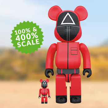 Be@rbrick Squid Game Guard (Triangle) 100% & 400% Bearbrick Set by 