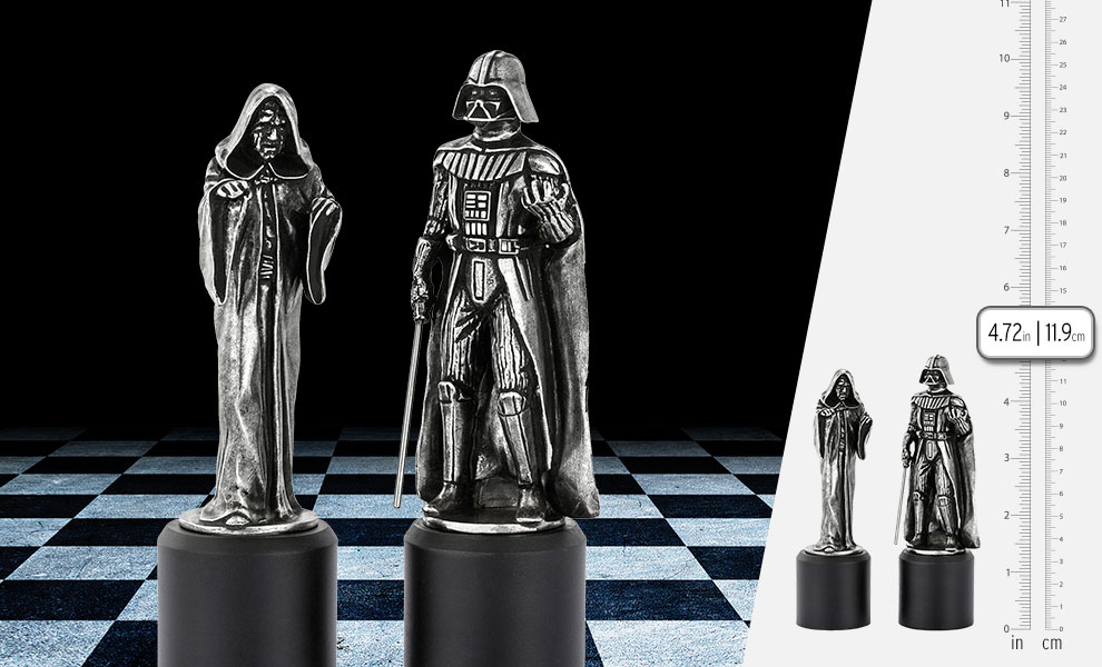 Gallery Feature Image of Sidious & Vader King & Queen Chess Piece Pair Pewter Collectible - Click to open image gallery