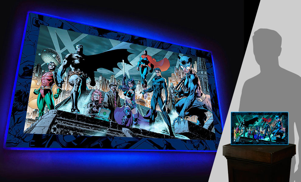 Gallery Feature Image of Justice League (1) LED Mini-Poster Light Wall Light - Click to open image gallery