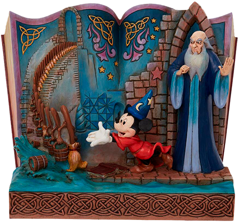 Enesco, LLC Sorcerer Mickey Story Book Figurine