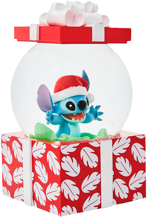 Enesco, LLC Stitch Christmas Gift Waterball Resin Collectible