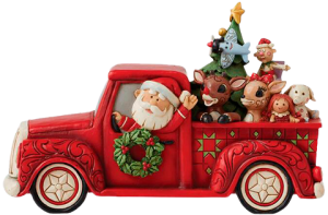Rudolph in Red Pickup Figurine