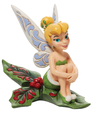 Tinkerbell Sitting on Holly Figurine
