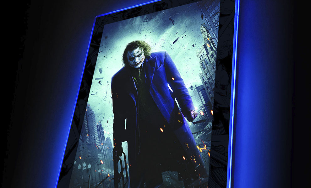 Gallery Feature Image of The Dark Knight Joker (04) LED Mini-Poster Light Wall Light - Click to open image gallery