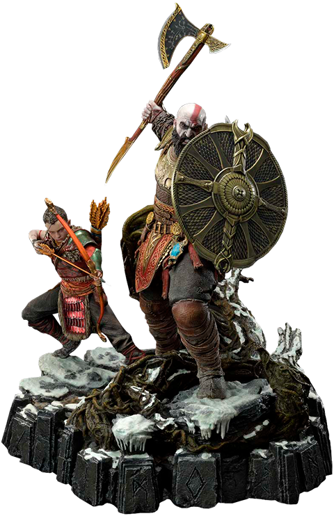 Prime 1 Studio Kratos & Atreus (The Valkyrie Armor Set) Statue