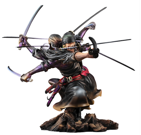 Portrait Of Pirates Roronoa Zoro Demon Spirit Kyuutou Ryuu Asura Collectible Figure By Megahouse Sideshow Collectibles